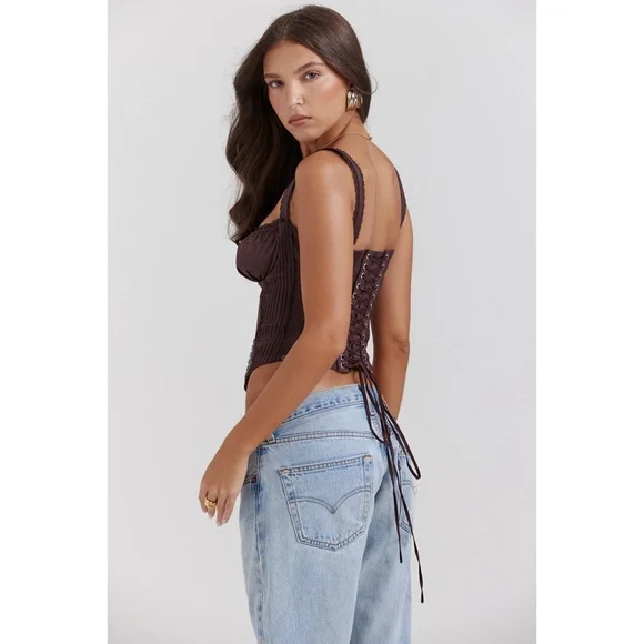 NEW House of CB Gini Top Rich Brown Large+ (XL) - Picture 4 of 13